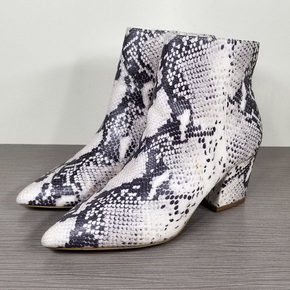 Steve Madden Missie Block Heel Bootie, Snake Print, Womens Size 8 M - Picture 1 of 12
